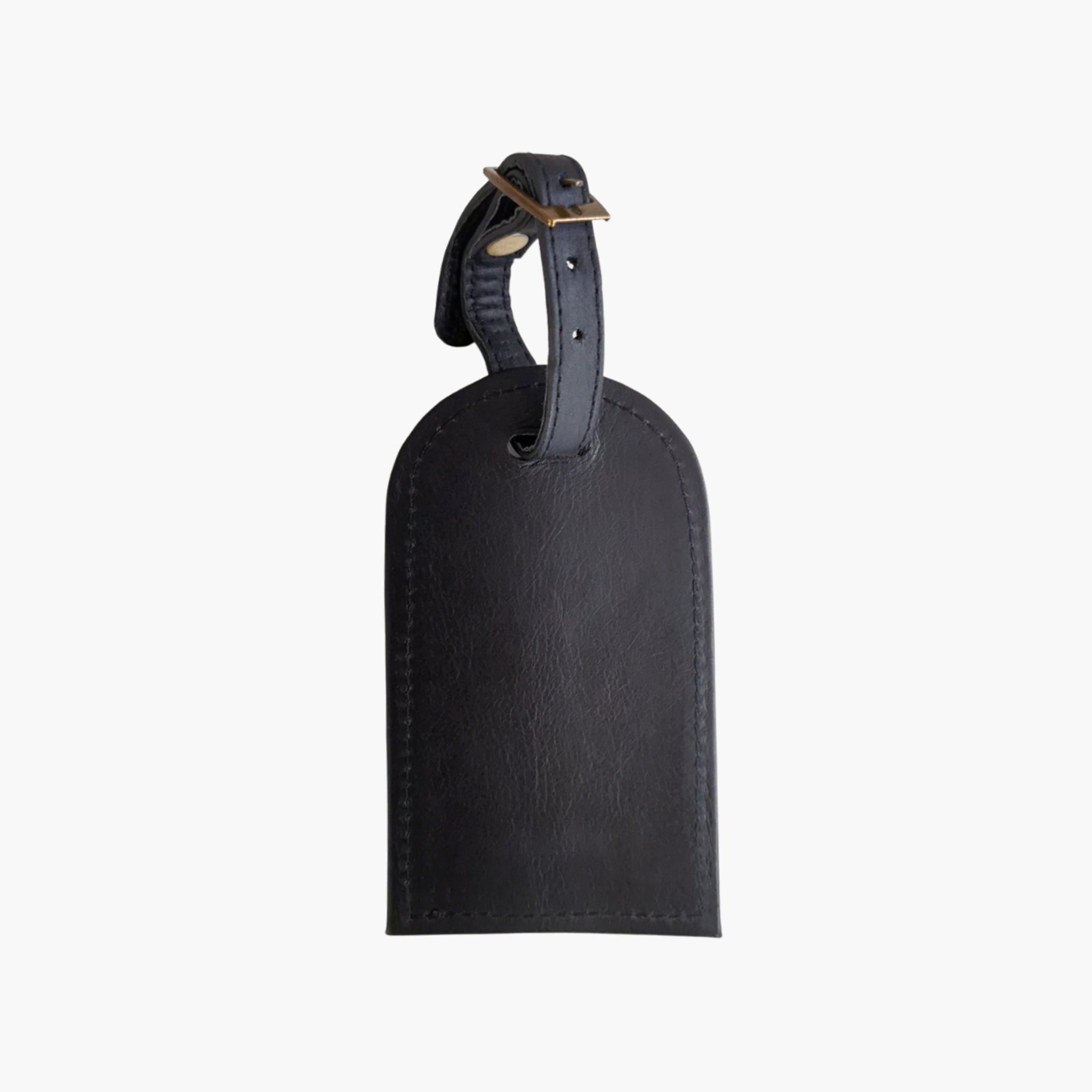 Duffle&Co Black Leather Luggage Tag
