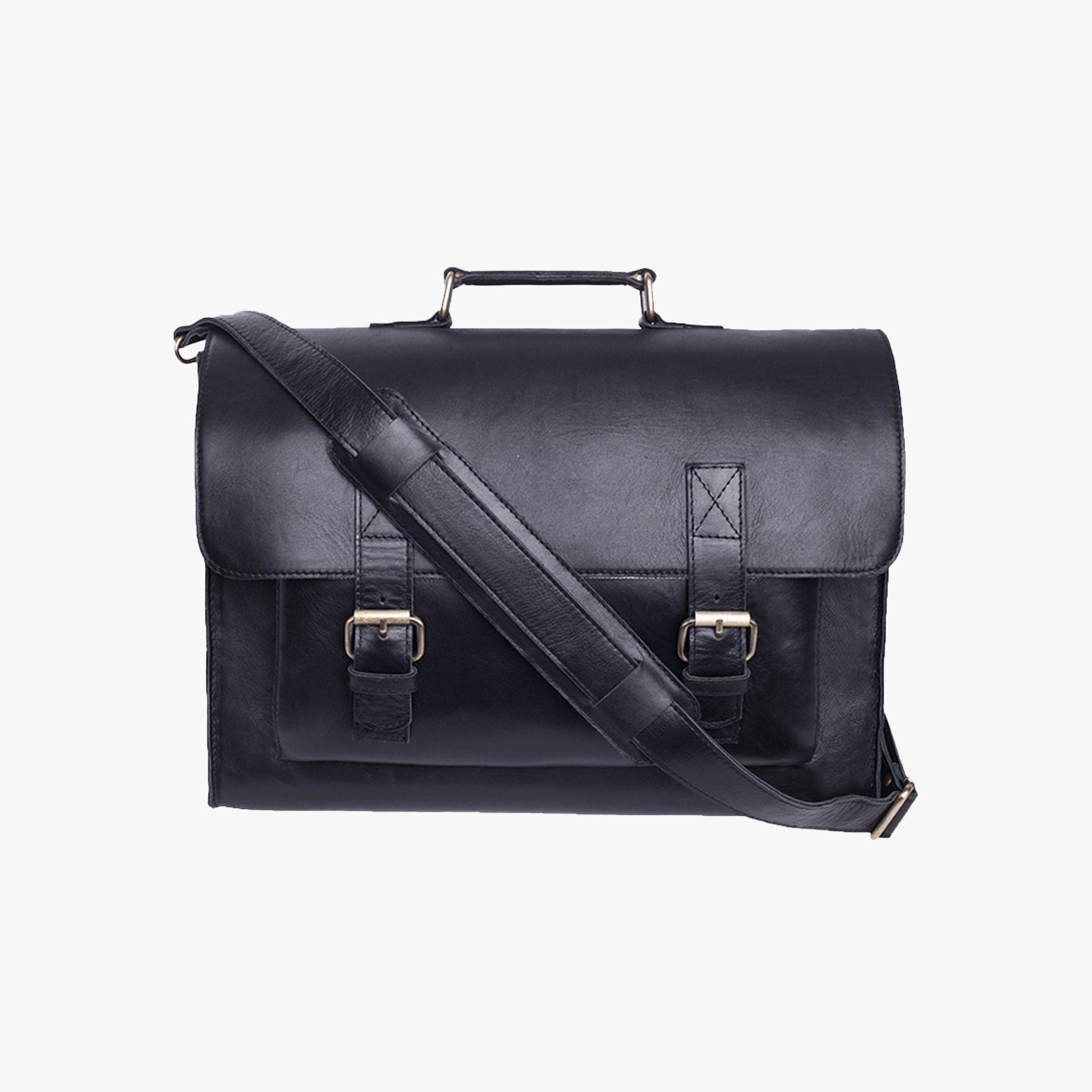 Daniel Leather Satchel in Black by Duffle&Co