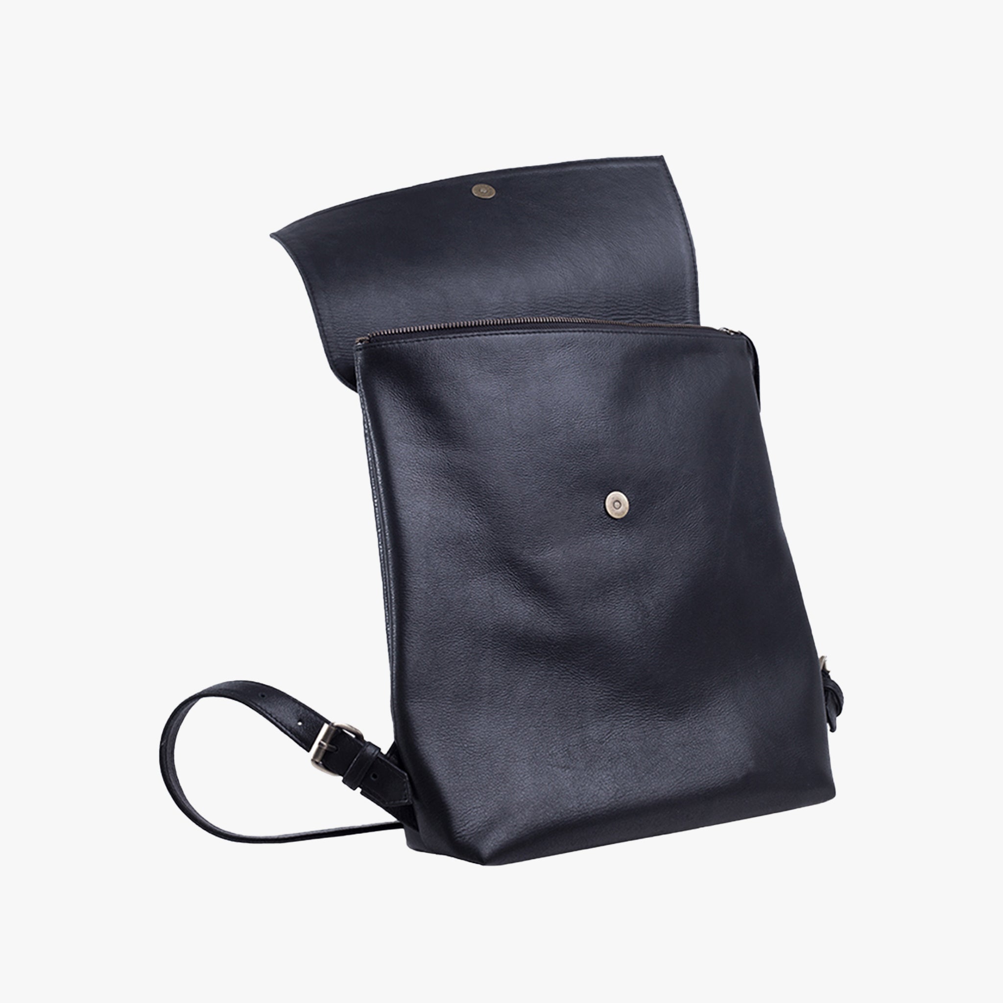Inside Womens Bradley Backpack in Black by Duffle&Co