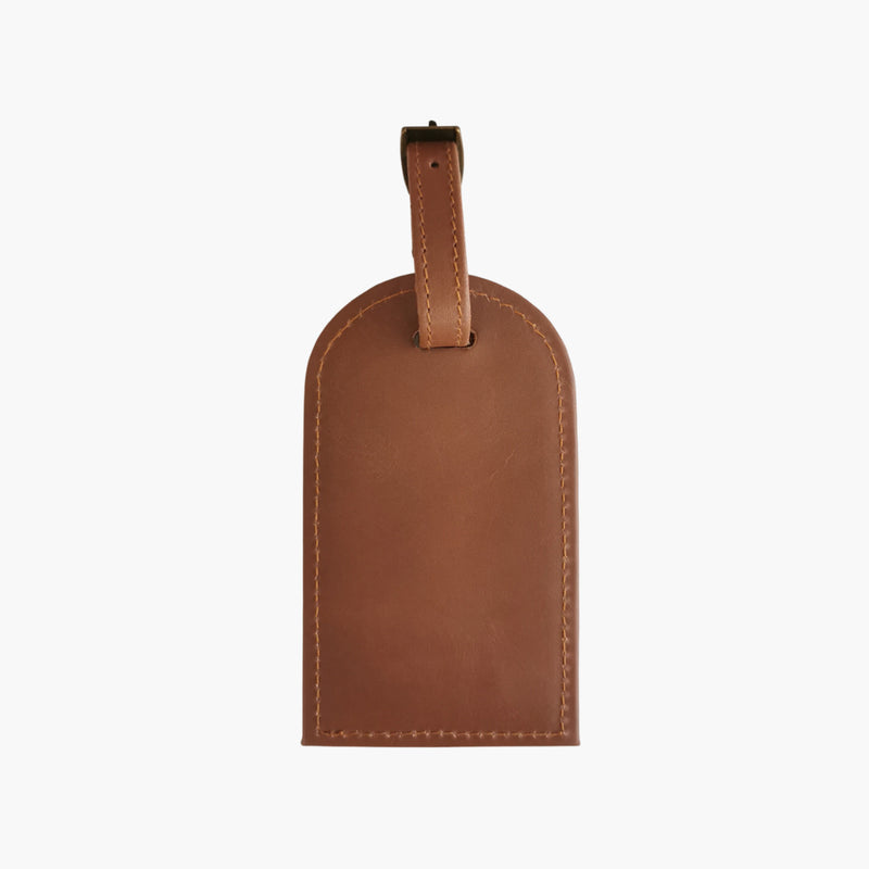 Duffle&Co Tan Leather Luggage Tag