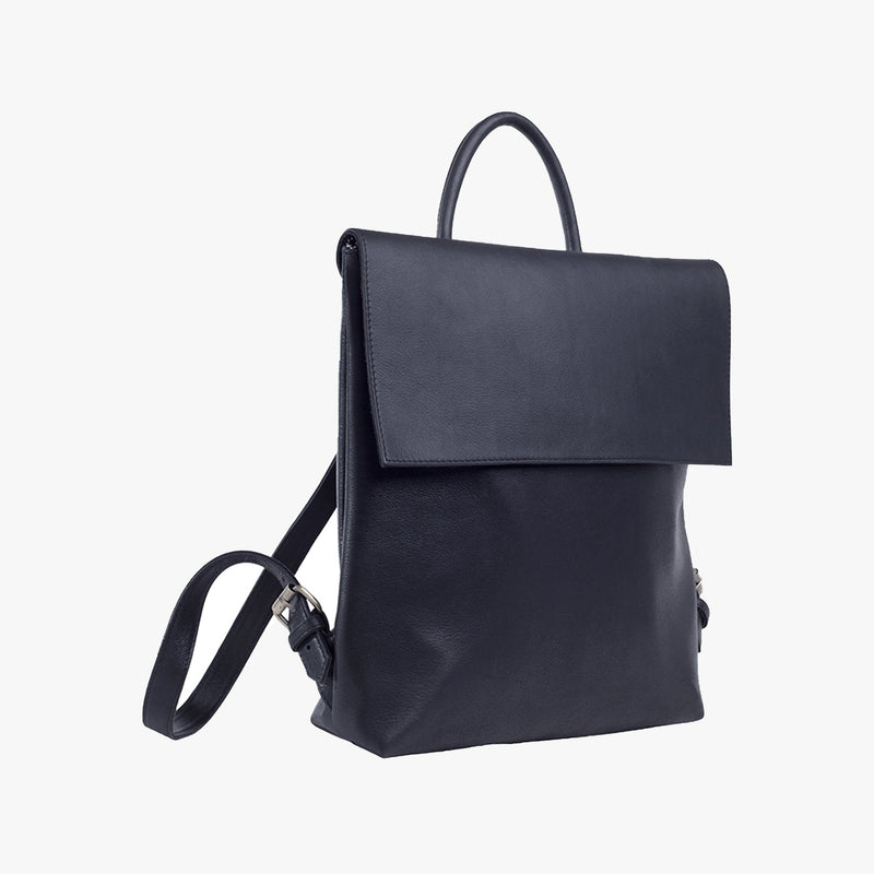 Black Leather Womens Bradley Backpack by Duffle&Co