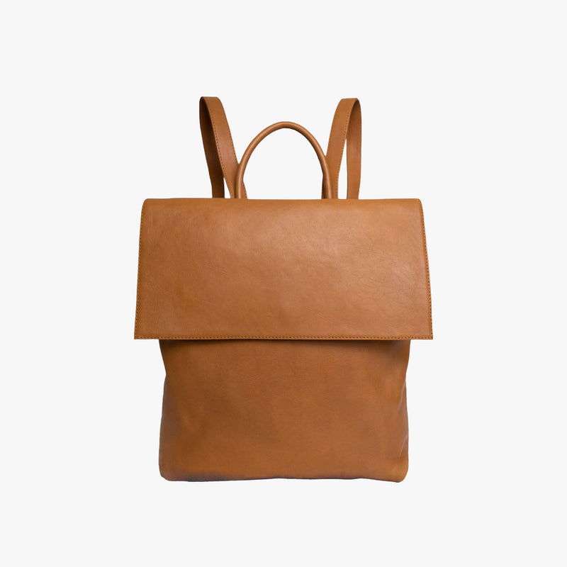 Bradley Backpack in Vintage Tan Leather by Duffle&Co