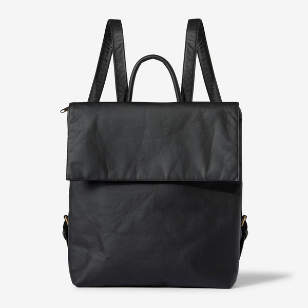 The Brittany Pinatex Backpack in Black by Duffle&Co