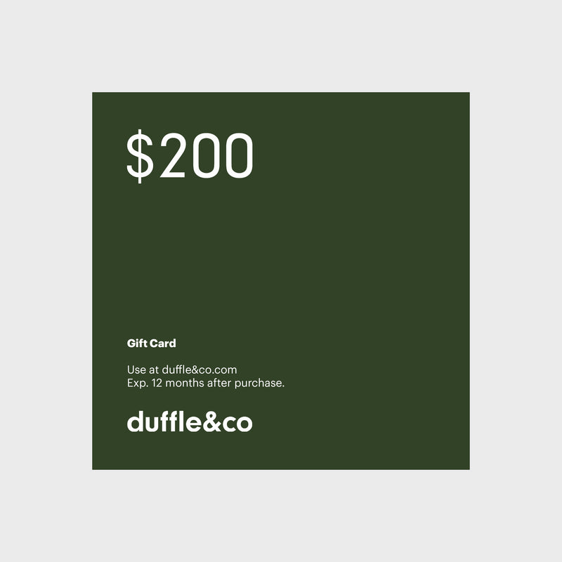 Duffle&Co Gift Card for $200 