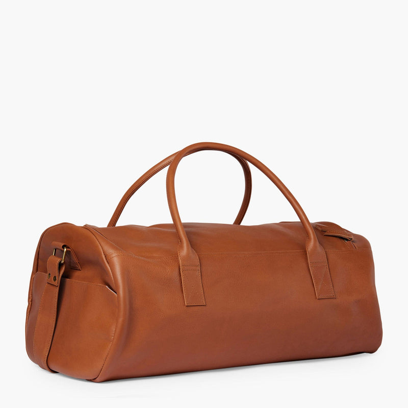 Back of Greenslade Duffle Bag in Tan by Duffle&Co