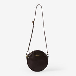 Josie Chocolate Leather Crossbody Bag by Duffle&Co