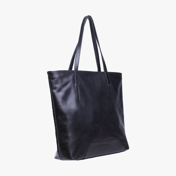 McCarty Black Leather Tote Bag by Duffle&Co