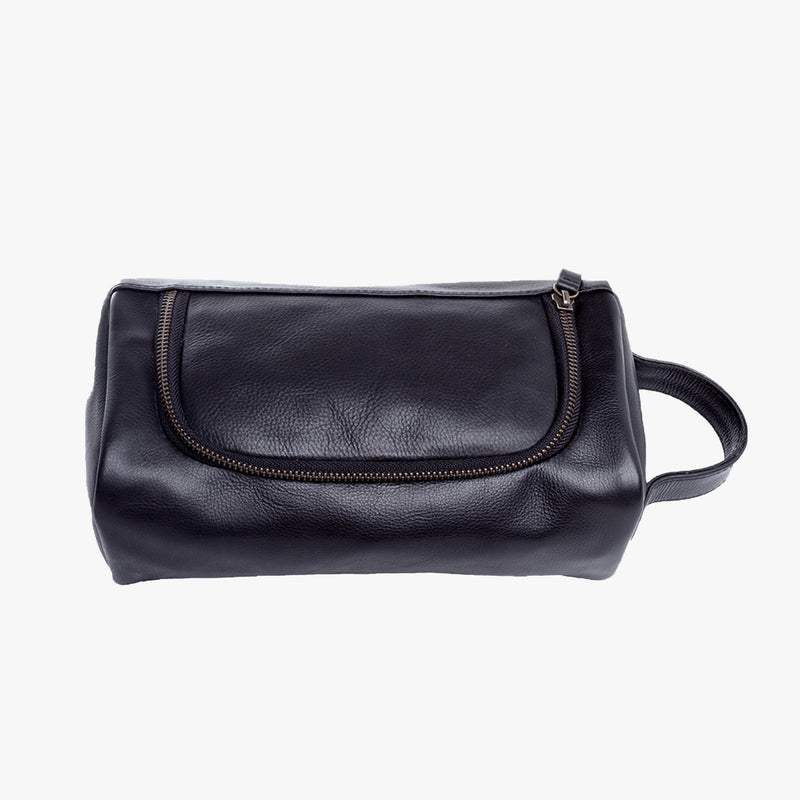 Ralph Black Leather Wash Bag by Duffle&Co