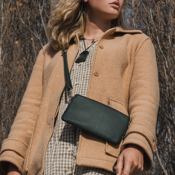 Sienna Single Forest Leather Crossbody Bag by Duffle&Co