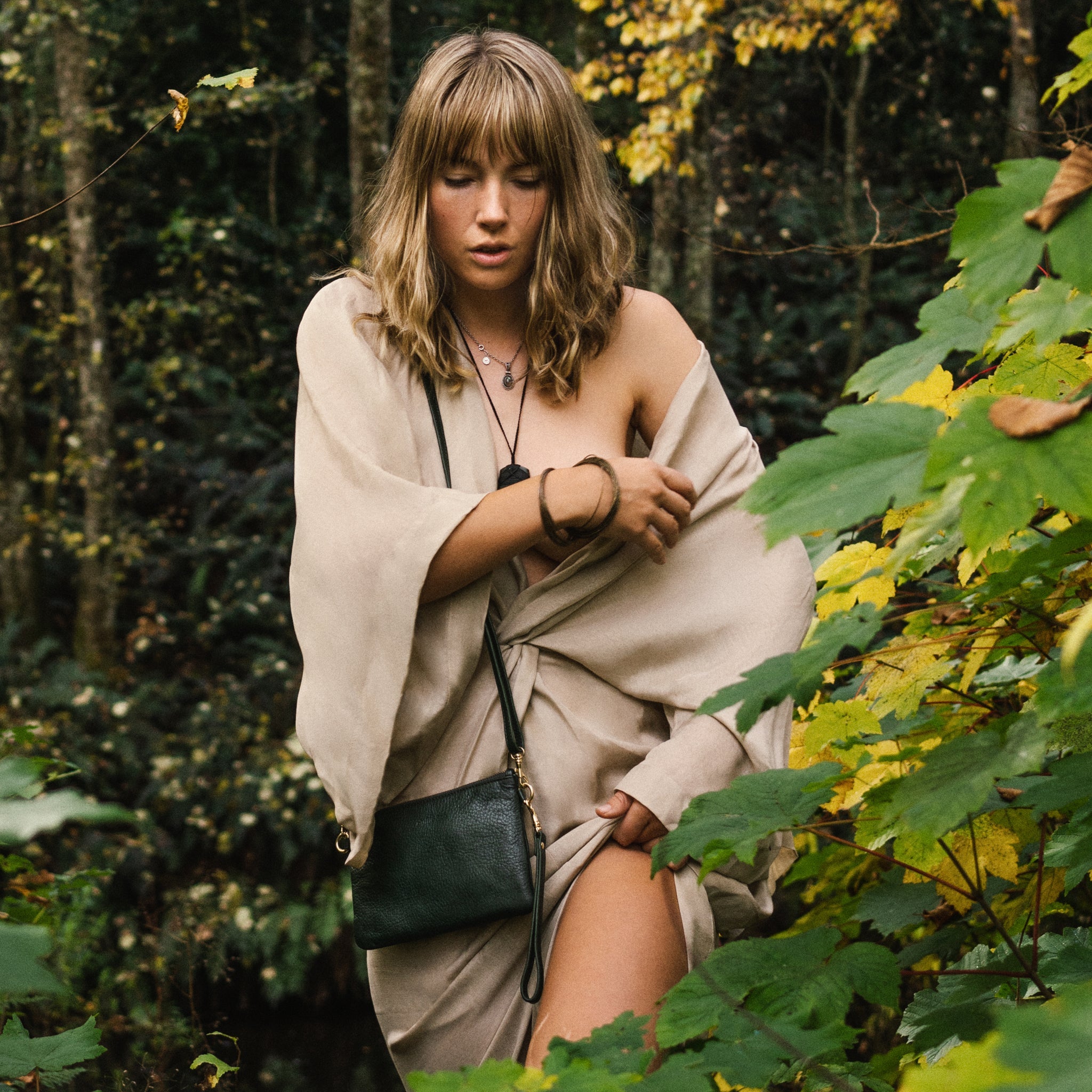 Sienna Single Forest Leather Crossbody by Duffle&Co