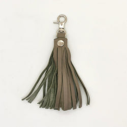 Leather Tassel - Grey